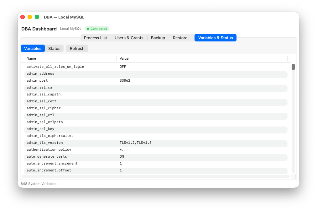 SQLOZ Native DBA Dashboard Monitoring